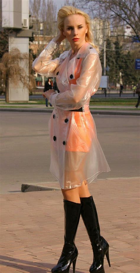 Schicker Moderner Pvc Regenmantel Rain Fashion Pvc Dress Pvc Raincoat