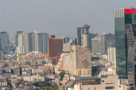 Skyline Da Cidade E Arranha Céus Bangkok Tailândia Bela Vista Em