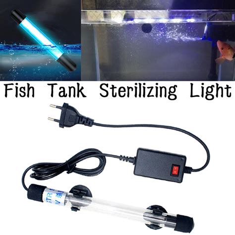 220v Aquarium Submersible Uv Light Asterilizer Pond Fish Tank