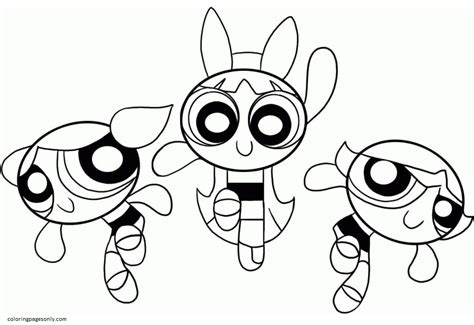 Powerpuff Girls Coloring Pages Free Printable Coloring Pages