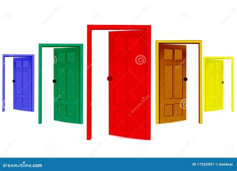 Colorful Open Doors Royalty Free Stock Photography Image 17555097