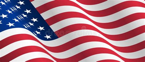 Waving Flag Of The United States Of America Illustration Of Wavy