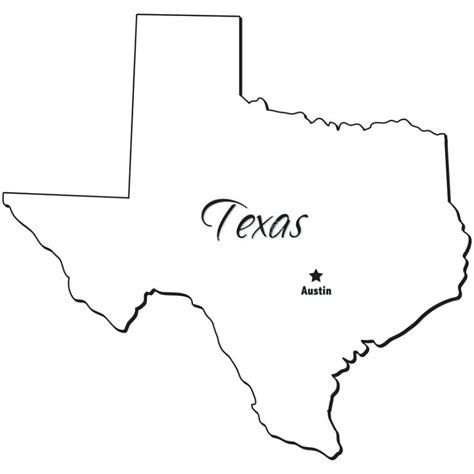 Texas Outline Vector At Collection Of Texas Outline
