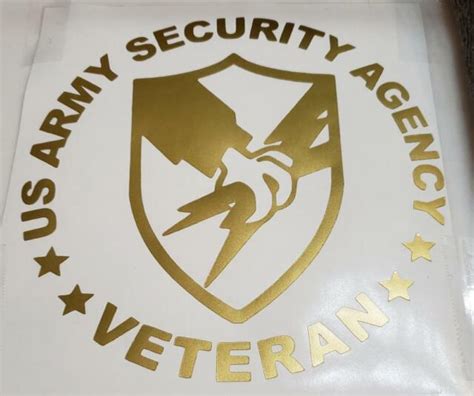 Army Security Agency Decal Veteran Or Retired Ebay