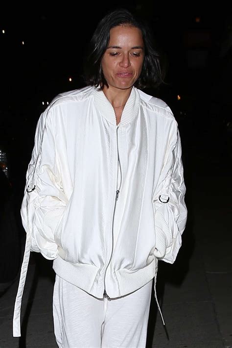 Michelle Rodriguez In White Coat And Dress 04 Gotceleb