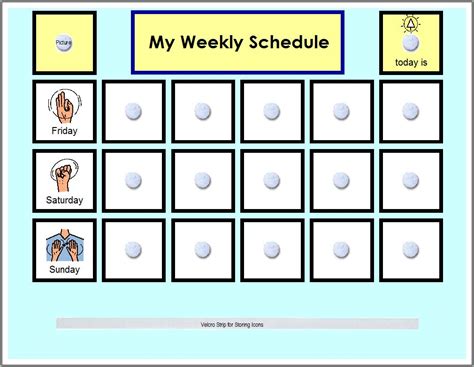 My Weekly Schedule Esl Worksheet By Nilce