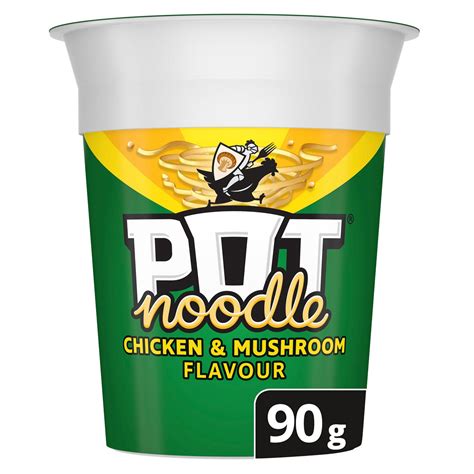 Pot Noodle Standard Pot Noodle Chicken And Mushroom 90 G Packet Rice
