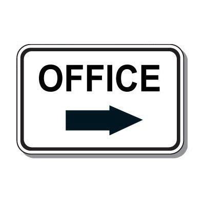 Directional Parking Signs Office Right Arrow Sign Seton