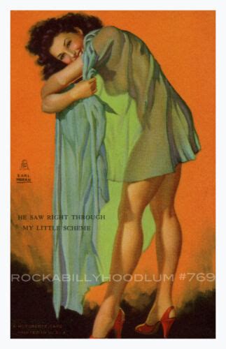 Pin Up Girl Poster 11x17 Mutoscope Card Sexy Nightie Burlesque Long Legs Sheer Ebay