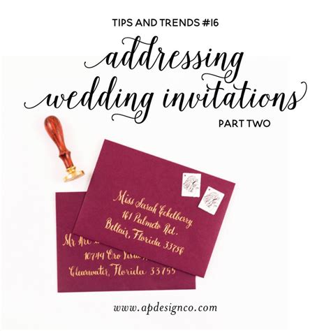 Tips On Addressing Wedding Invitation Envelopes Addressing Wedding Invitations Wedding