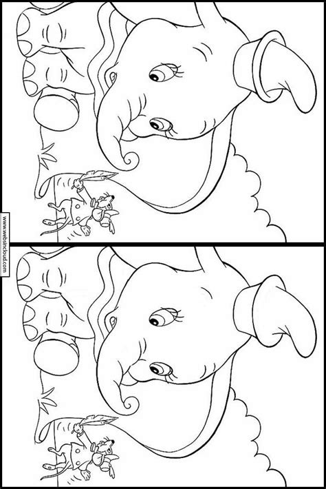 Dumbo 7 Encontre As Diferenças Atividades Para Crianças Para Impressão