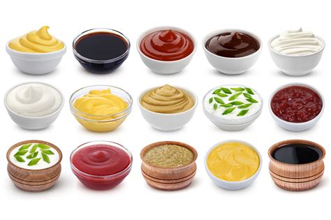 Different Sauces Isolated On White Background 210011 Food And Drink