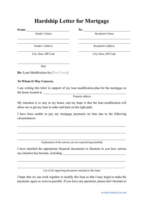 Hardship Letter Form Fill Out And Sign Printable Pdf