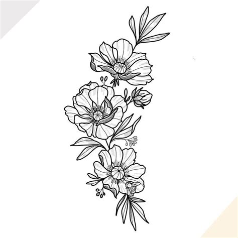 Flower Tattoo Outlines