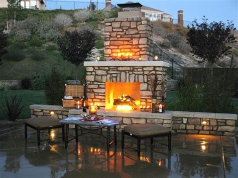 Wood Burning Outdoor Fireplace Landscaping Network