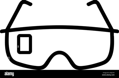 Goggles Gamer Icon Vector Isolated Contour Symbol Illustration Stock