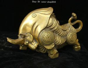 The chinese zodiac is a 12 year cycle symbolized by the 12 animals. 30CM China old Brass antique Bronze Chinese Zodiac cattle ...