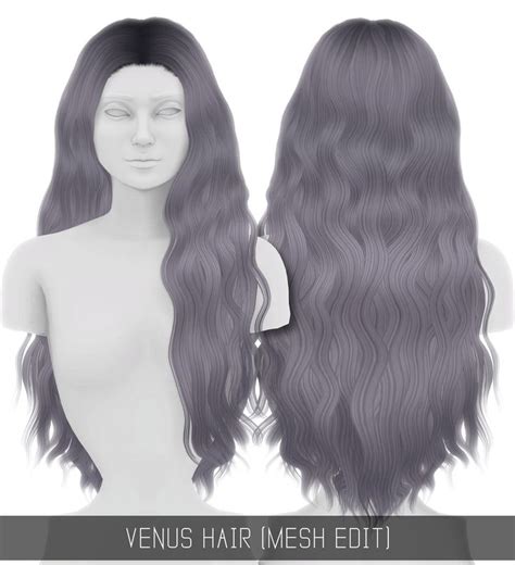 Simpliciaty Venus Hair Retextured Sims Hairs Sims Hair Sims Sims