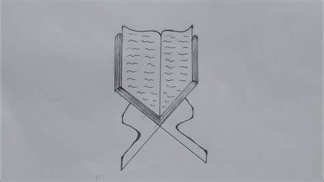 How To Draw Holy Quran Quran Sharif Drawing Very Easy কোরআন শরিফ