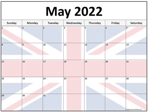 May 2022 Calendar Of The Month Free Printable May Calendar Of The Year
