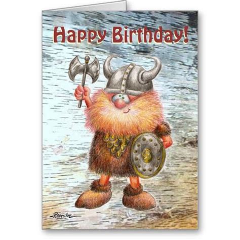 Happy Birthday Viking Birthday Card Zazzle Viking Birthday Happy
