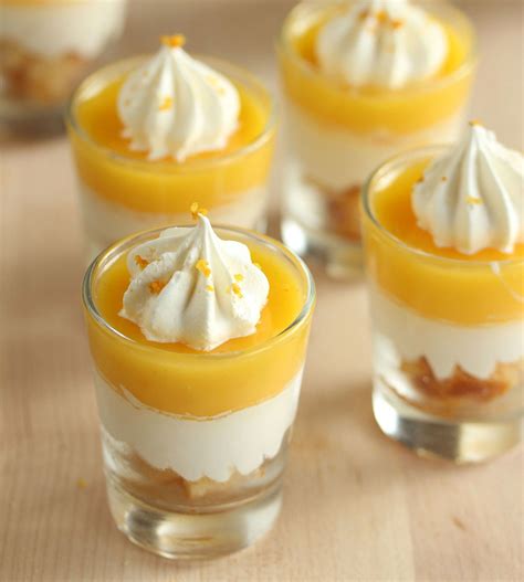 The little ones are going to love them. Mango Cheesecake Shooters | Mini dessert recipes, Desserts, Shot glass desserts
