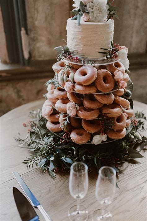 A Donut Cake For A St Kilda Wedding Wedding Donuts Winter Wedding Cake Donut Wedding Cake