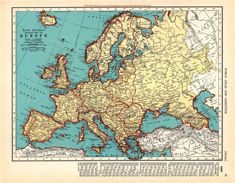 1941 Antique Europe Map Vintage Atlas Map Of Europe Birthday Etsy In