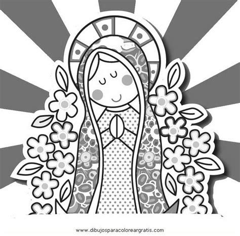 Dibujos De Virgencita Distroller Para Colorear Imagui Tin Art