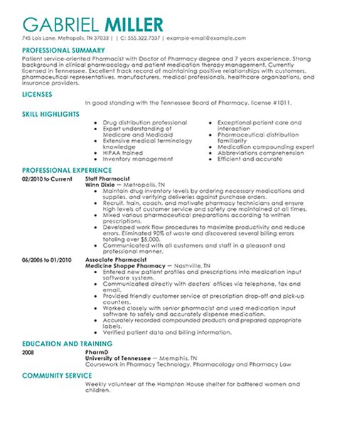 The university utilizes a block system of curricular design, which the curriculum of the roseman university of health sciences college of pharmacy pharmd program can be the overarching objective of ippe is to emphasize the relevance of the didactic curriculum in. Best Pharmacist Resume Example | Medical resume, Job ...