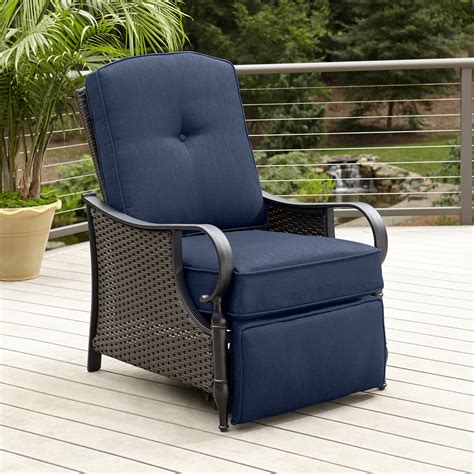 The popularity of outdoor recliners doesn't surprise us. La-Z-Boy Outdoor Kayla Recliner - Blue | Shop Your Way ...