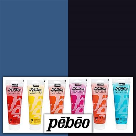 Pebeo Studio Acrylics 250ml Iridescent Blue Black