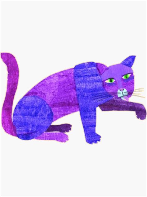 Purple Cat Purple Cat Sticker For Sale By Madelinepaul99 Redbubble