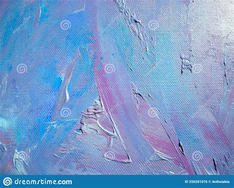 Abstract Hand Blue And Purple Texture And Background Paint Oil Spots