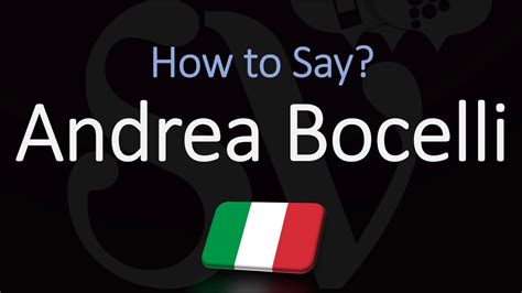 How to Pronounce Andrea Bocelli? (CORRECTLY) Italian Opera Singer ...
