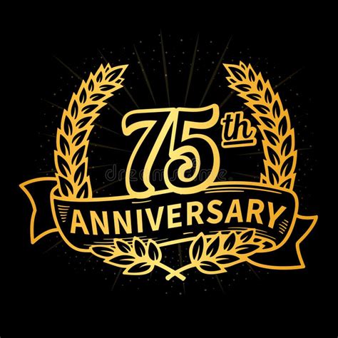 75 Years Anniversary Celebration Logotype 75th Anniversary Logo