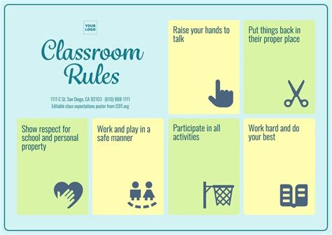 Free Customizable Classroom Rules Poster Templates