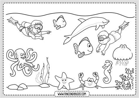 Dibujos de El Mar para colorear | Imprimir y Colorear
