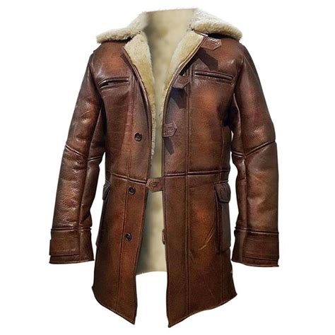 Mens Coat Brown Genuine Leather Jacket Jackets Maker