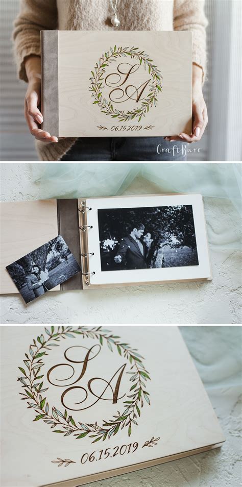 It's our most popular (and recommended) option for major milestones like weddings, yearbooks and more. Wood Photo Album by CraftBuro, Custom Wedding Album, Gift ...