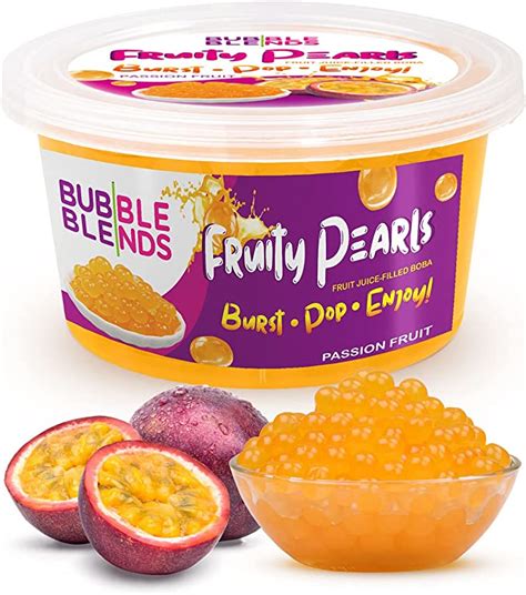 Bubble Blends Passion Fruit Popping Boba 450g Fruit Juice Filled
