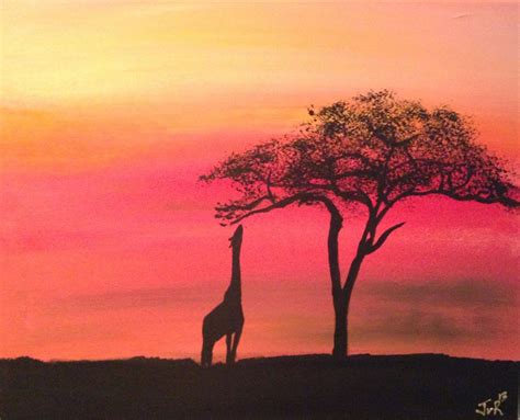 40 Off Listed Price African Safari Tree Giraffe Animal Acrylic Art