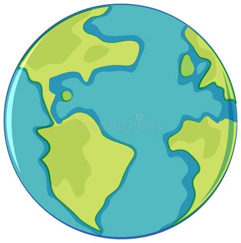 Globe Of The Earth Isolated Stock Vector Illustration Of Science