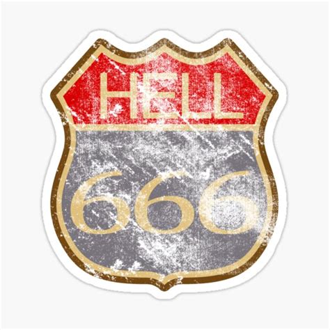 Hell 666 Sticker For Sale By Martianred Redbubble