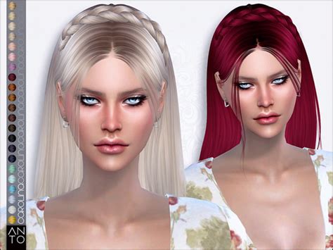 Long Straight Hair With Braid On Top Found In Tsr Category Sims 4