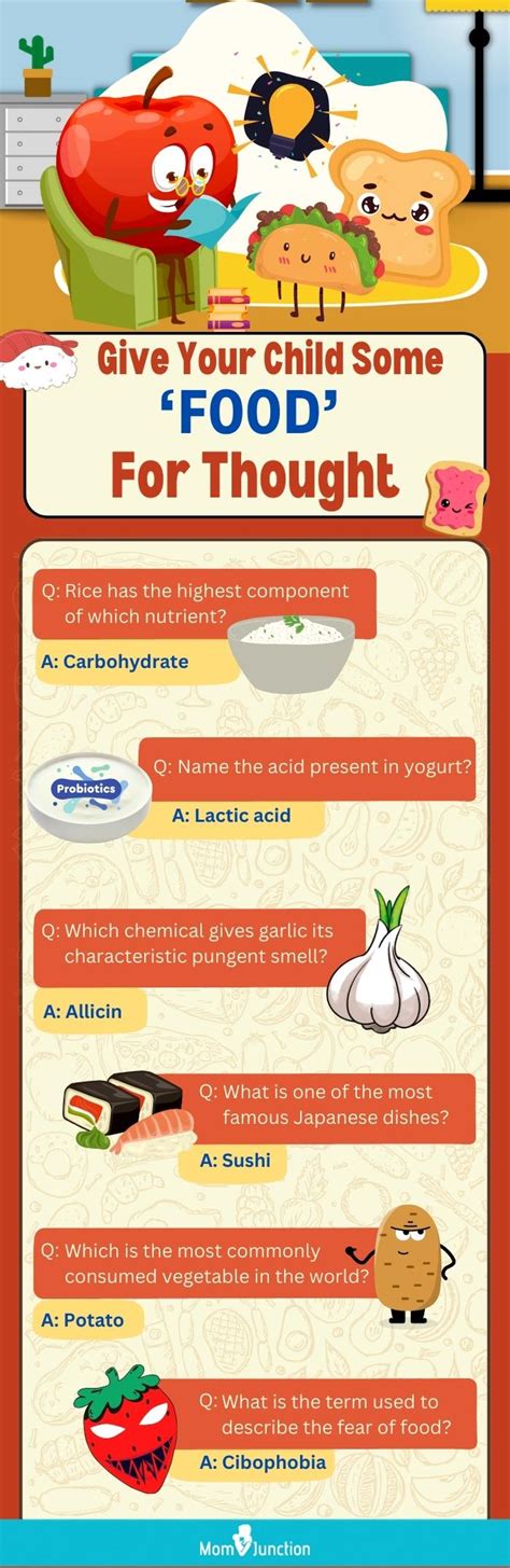 100 Interesting Food Trivia Questions For Kids With Answers