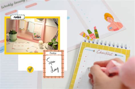 Selfcare Weekly Planner To Do List With Cute Stickers On Behance