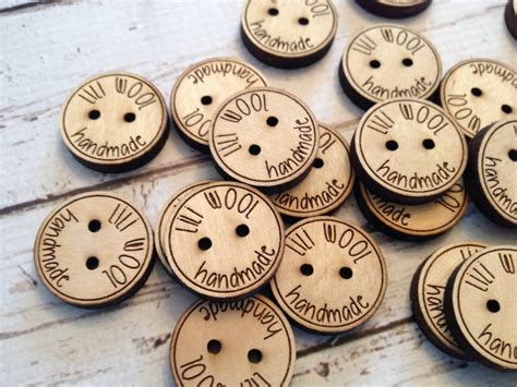 Custom Button Design Personalized Wood Button Engraved Etsy