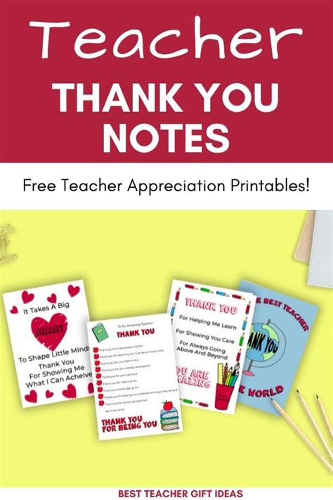 Free Printable Teacher Appreciation Messages Say Thank You To A