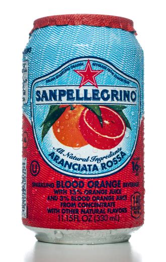 San Pellegrino Aranciata Rossa Sparkling Blood Orange Beverage Stock